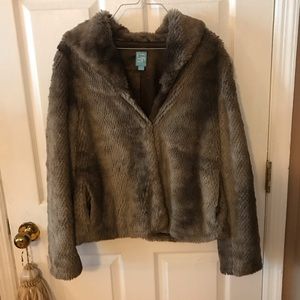 Barney’s New York COOP faux fur jacket